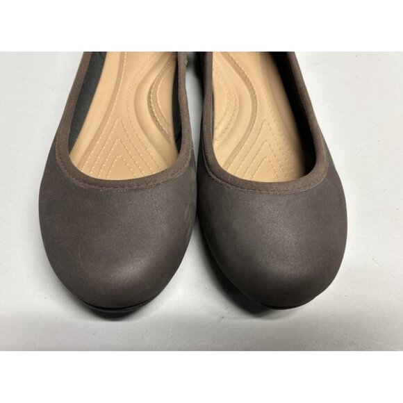 Crocs Color Lite Ballet Flats Womens Size 8 Espresso Brown Slip On - Picture 9 of 10